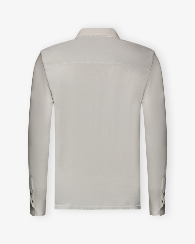 Fedeli - Pique polo long sleeve - Sand