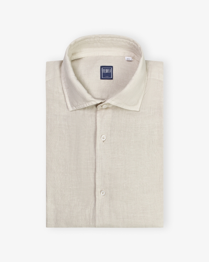 FEDELI Fedeli - Shirt linen - Light sand