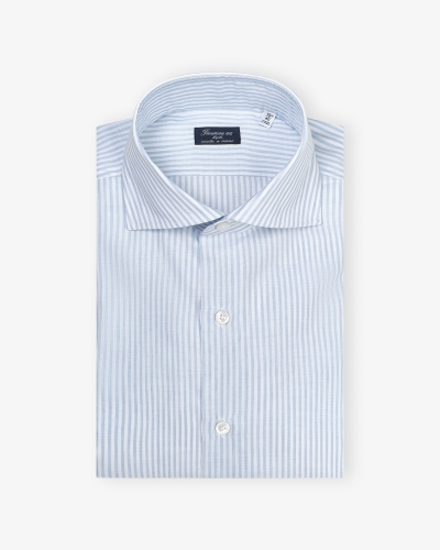 Finamore - Shirt Carlo Riva - Cotton linen silk - Stripes
