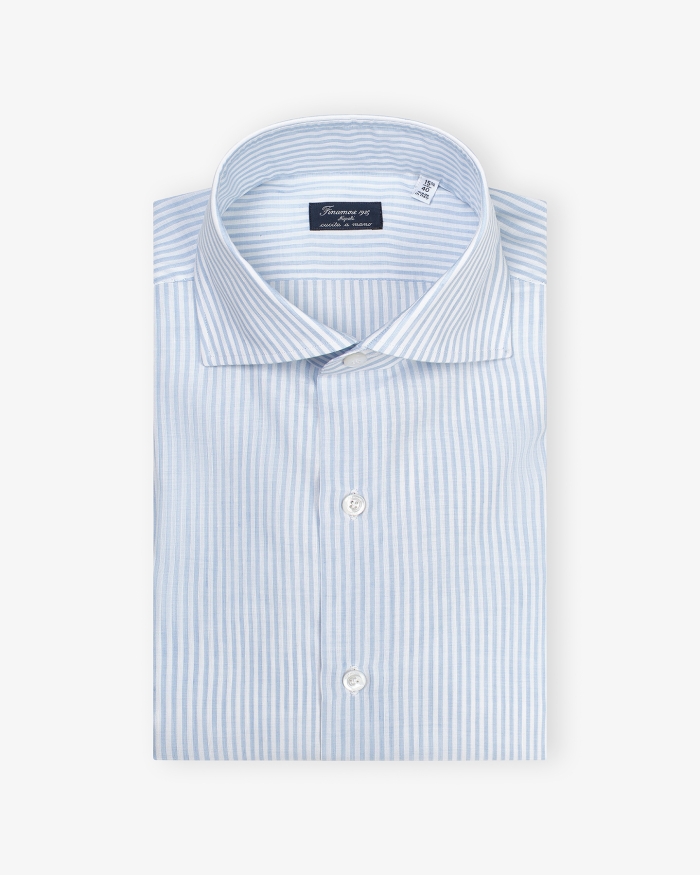 FINAMORE Finamore - Shirt Carlo Riva - Cotton linen silk - Stripes