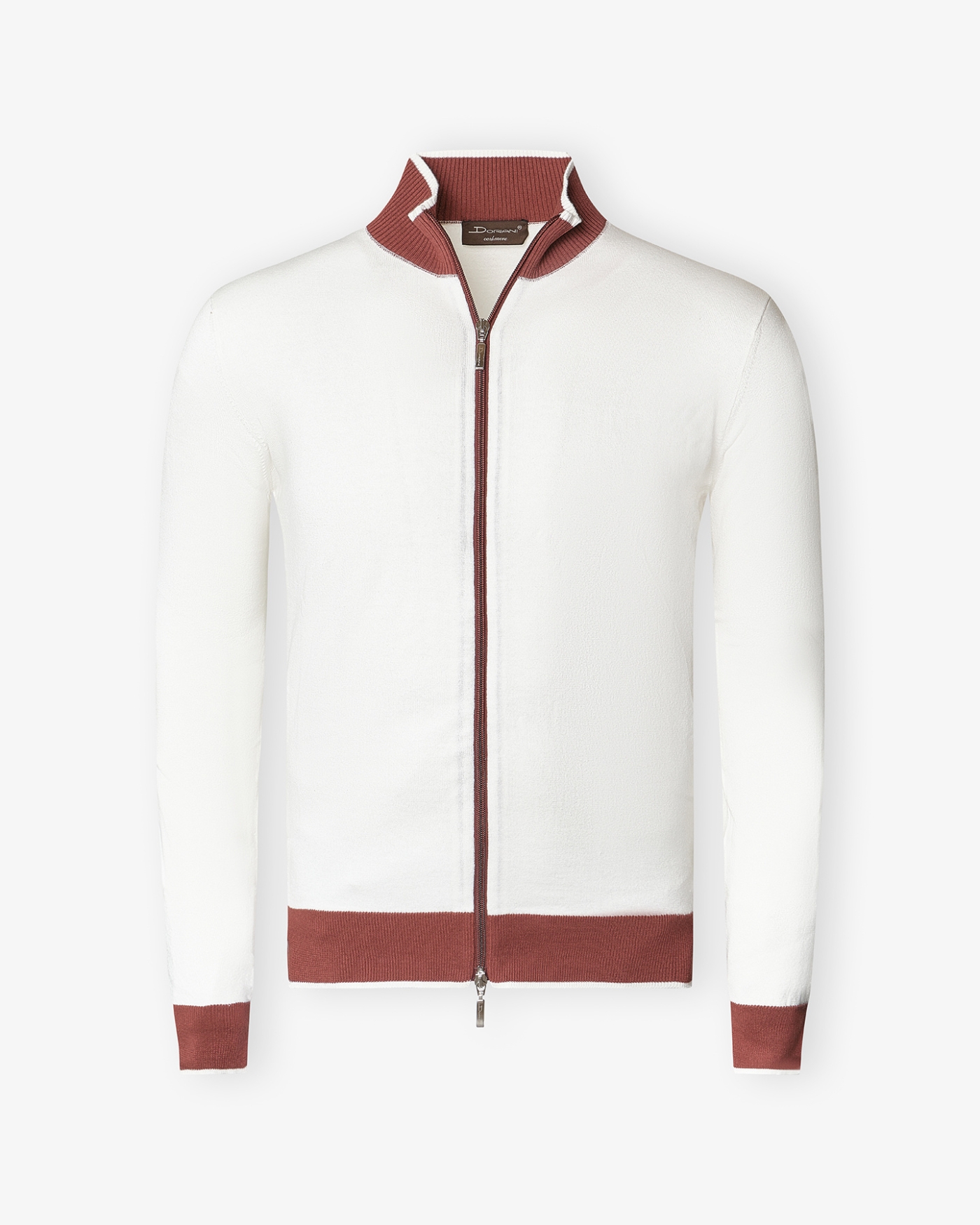 Doriani Cashmere - Full zip cotton cashmere - Offwhite