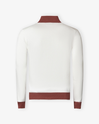 Doriani Cashmere - Full zip cotton cashmere - Offwhite