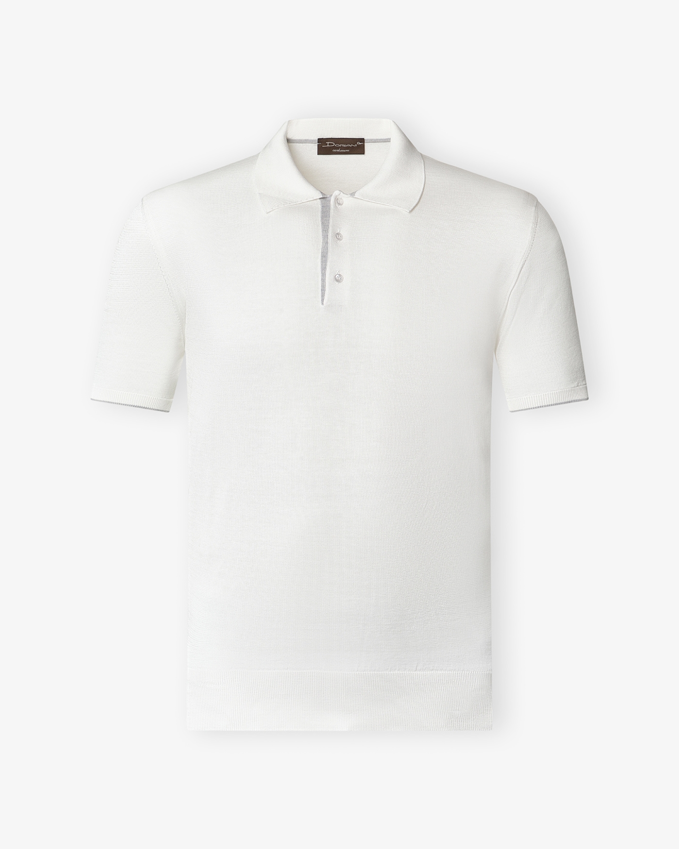 Doriani Cashmere - Polo short sleeve silk cotton - White