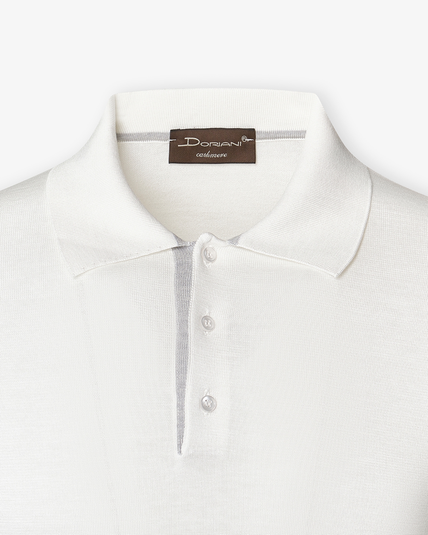 Doriani Cashmere - Polo short sleeve silk cotton - White