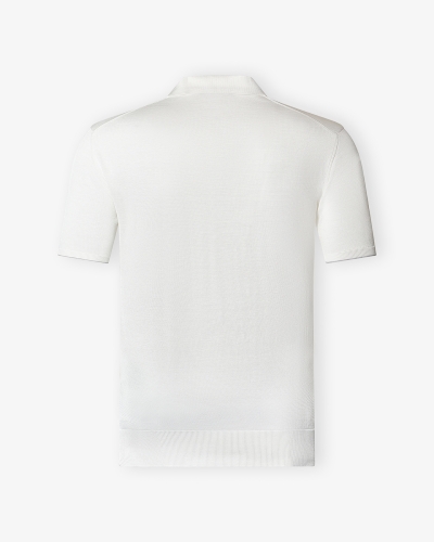 Doriani Cashmere - Polo short sleeve silk cotton - White