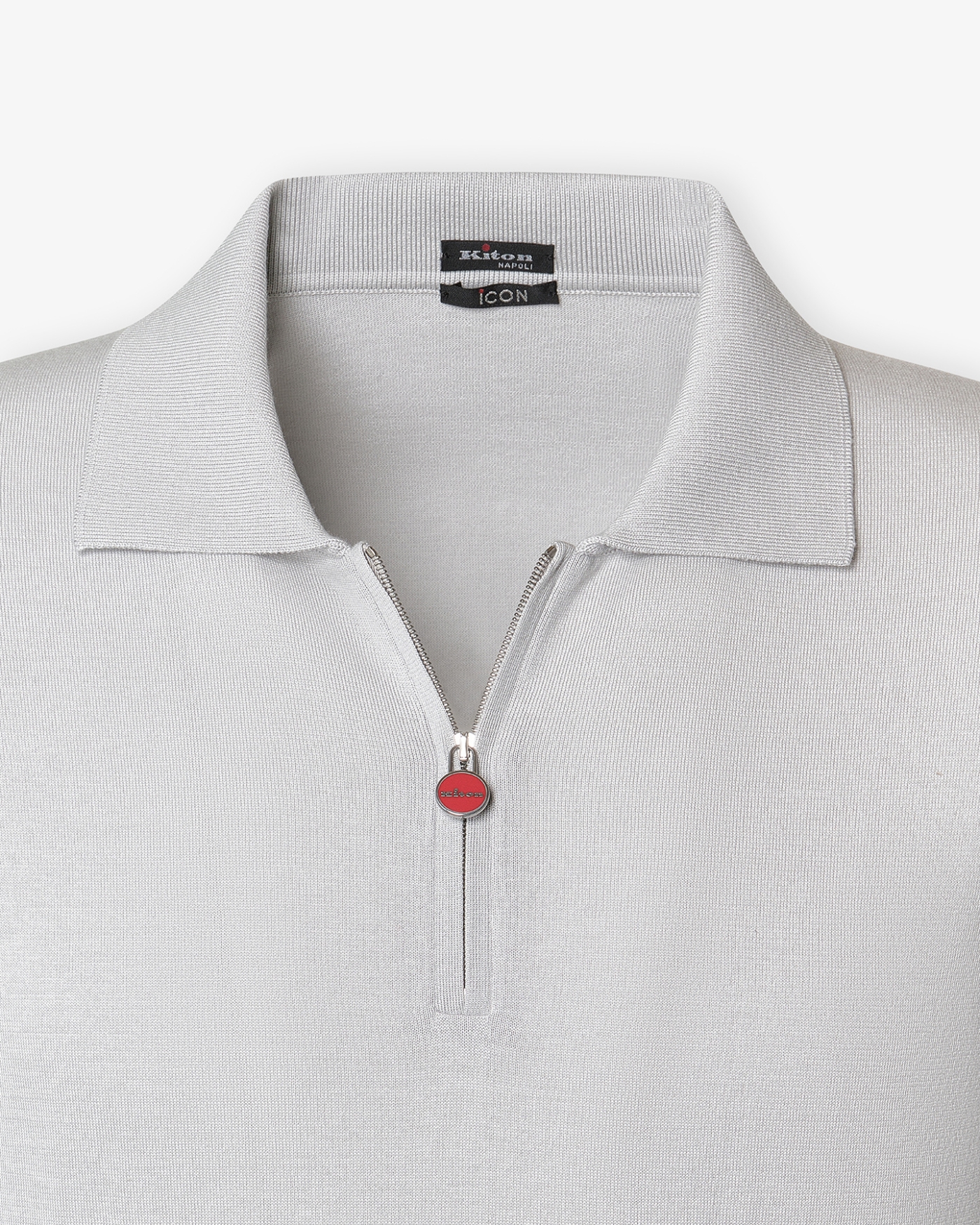 Kiton - Polo short sleeve - Fine cotton - Grey