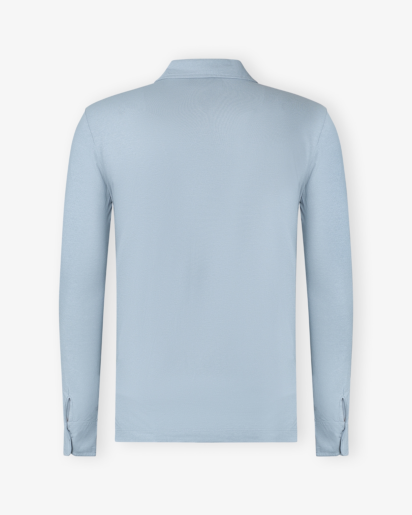 Polo shirt long sleeve - Ice cotton - Light blue