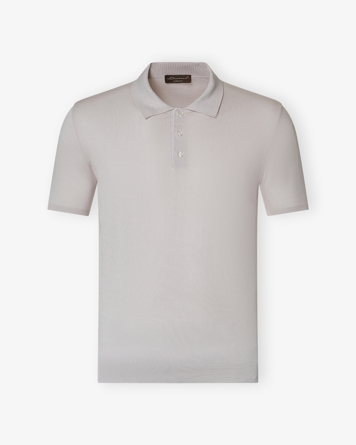 DORIANI CASHMERE Polo pima cotton - Taupe