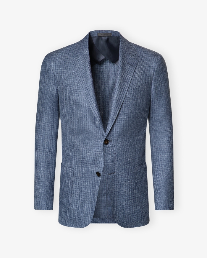 CORNELIANI Jacket sartoria light - Wool silk linen - Light blue