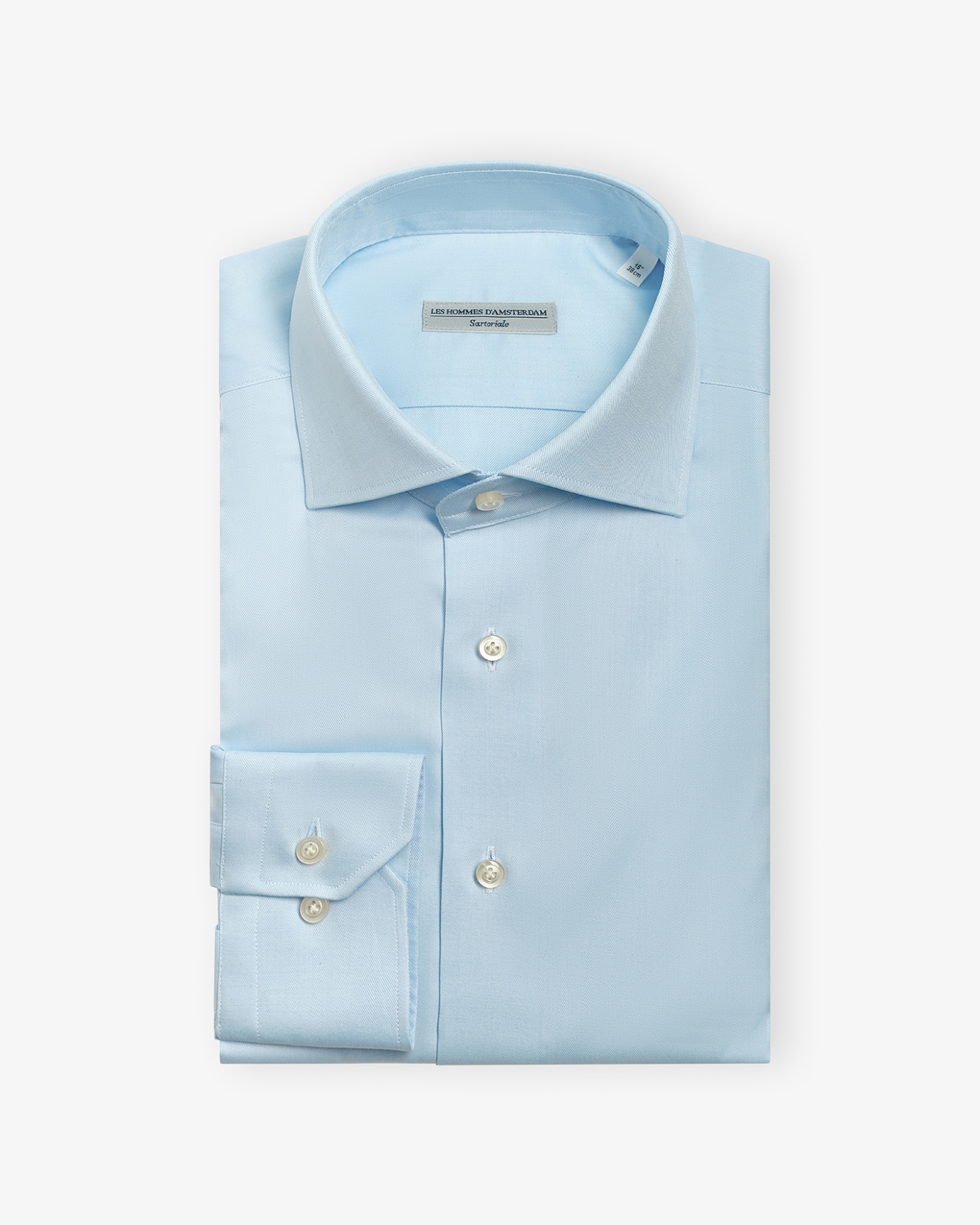 LHDA x Albini - Shirt cotton natural stretch - Light blue