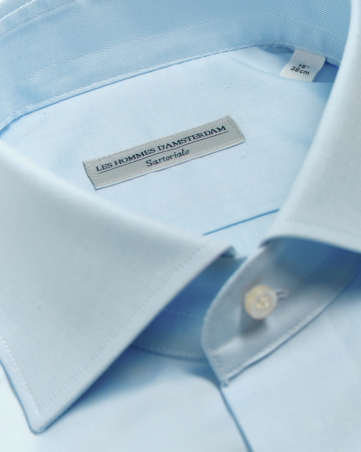 LHDA x Albini - Shirt cotton natural stretch - Light blue