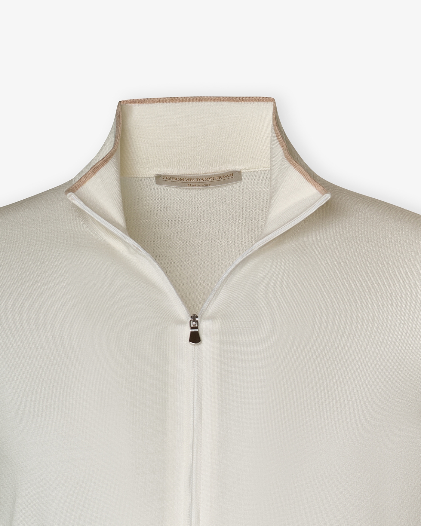 Full zip silk cotton - White