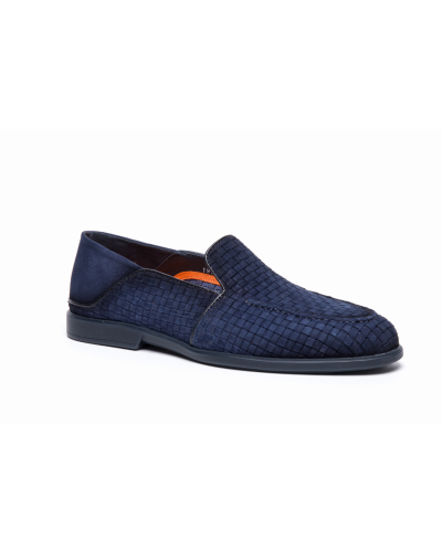 Loafer woven suede - Navy