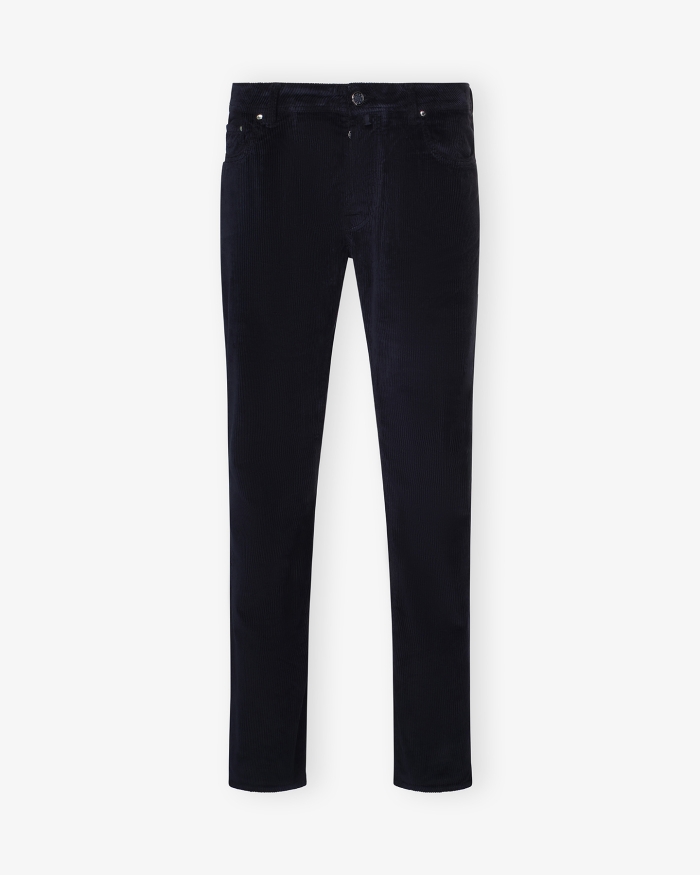 JACOB COHËN JC - Trousers corduroy cotton cashmere - Après-ski - Navy