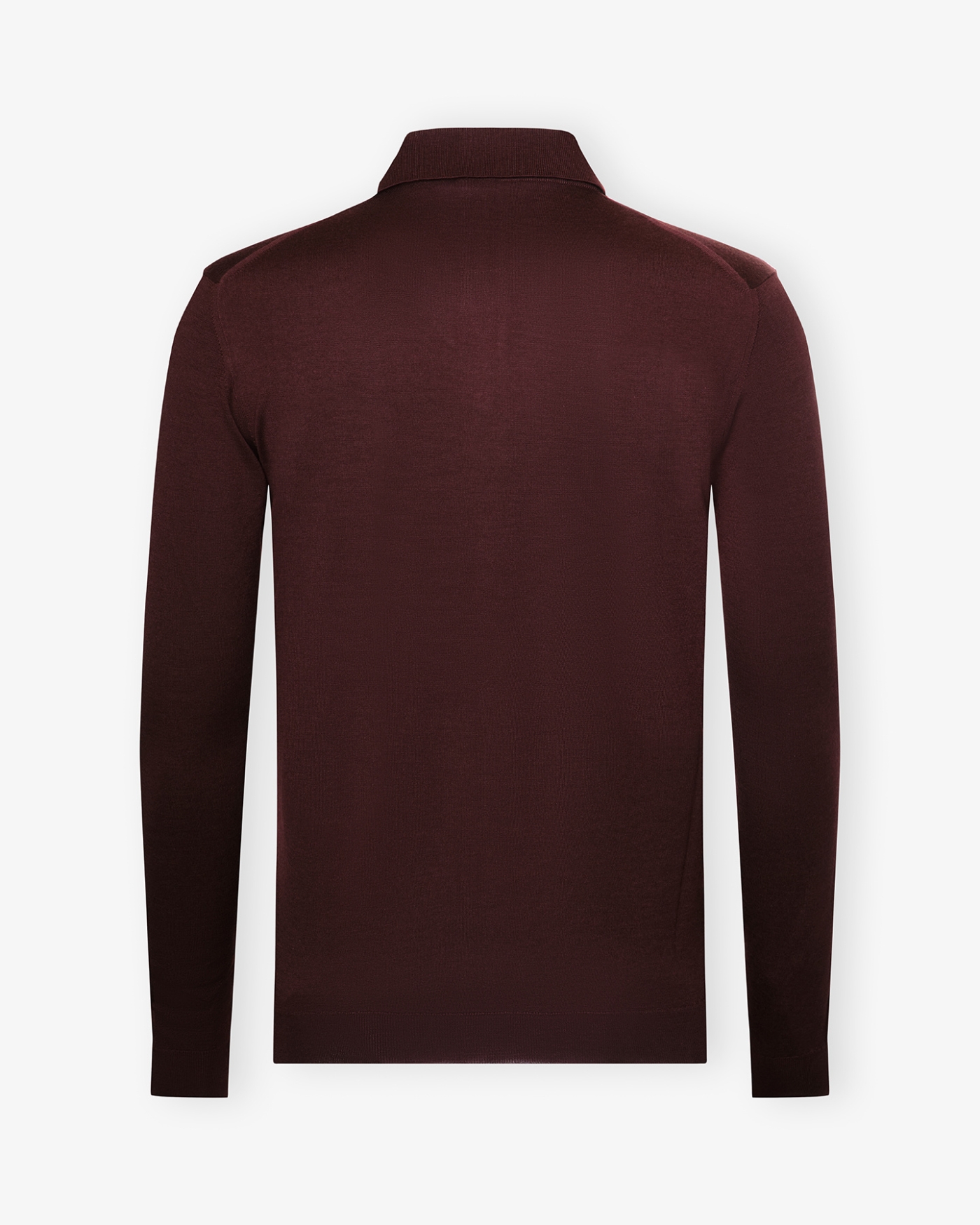 Kiton - Polo long sleeve - Cashmere silk - Bordeaux