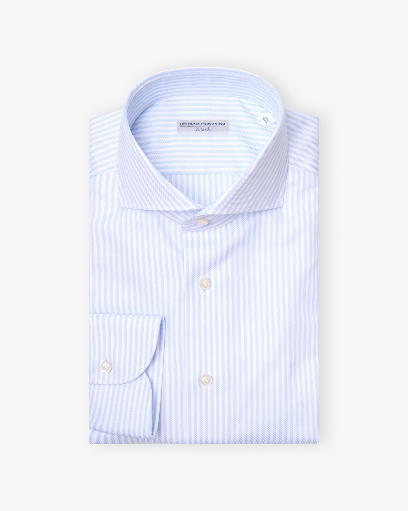 LHDA x Albini - Shirt fine cotton - Stripes L.blue