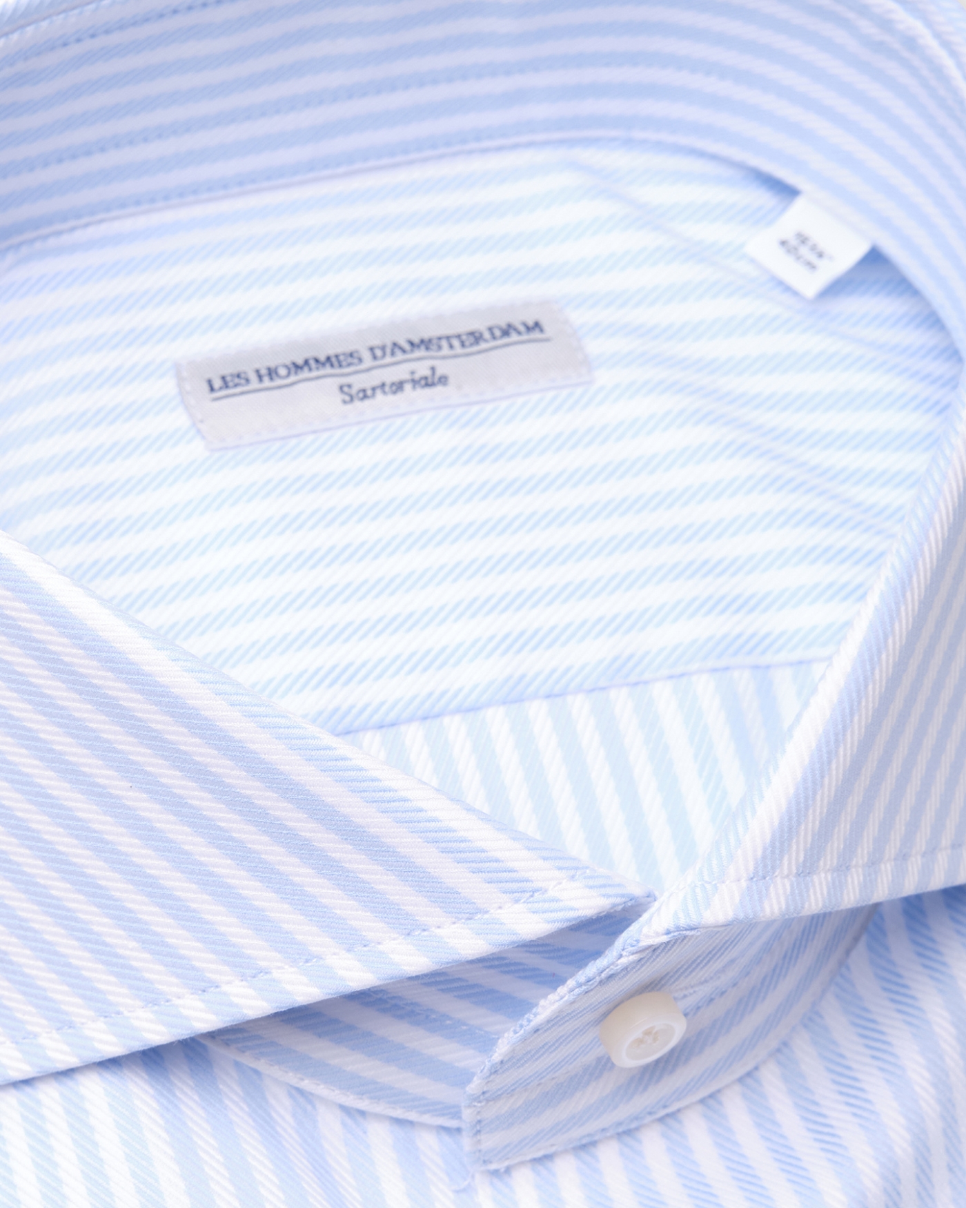 LHDA x Albini - Shirt fine cotton - Stripes L.blue