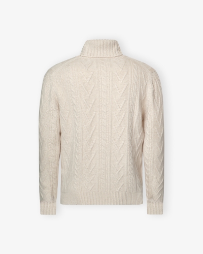 Fedeli - Turtleneck wool cashmere - Offwhite