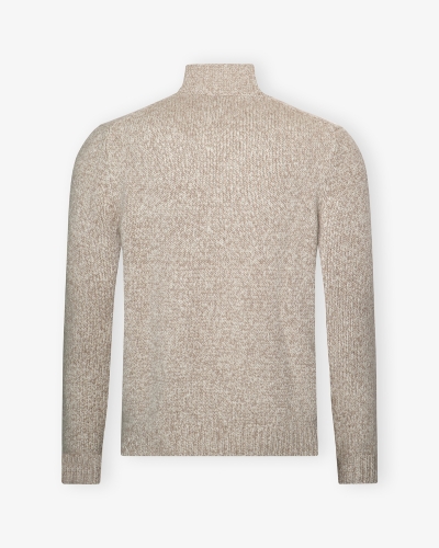 Fedeli - Half zip cashmere - Greige melange