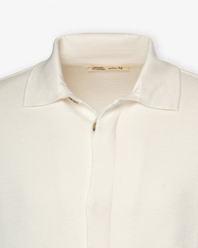 Maurizio Baldassari - Virgin wool vest hidden button - Cream