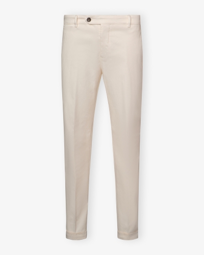Berwich - Trousers cotton stretch - Cream white