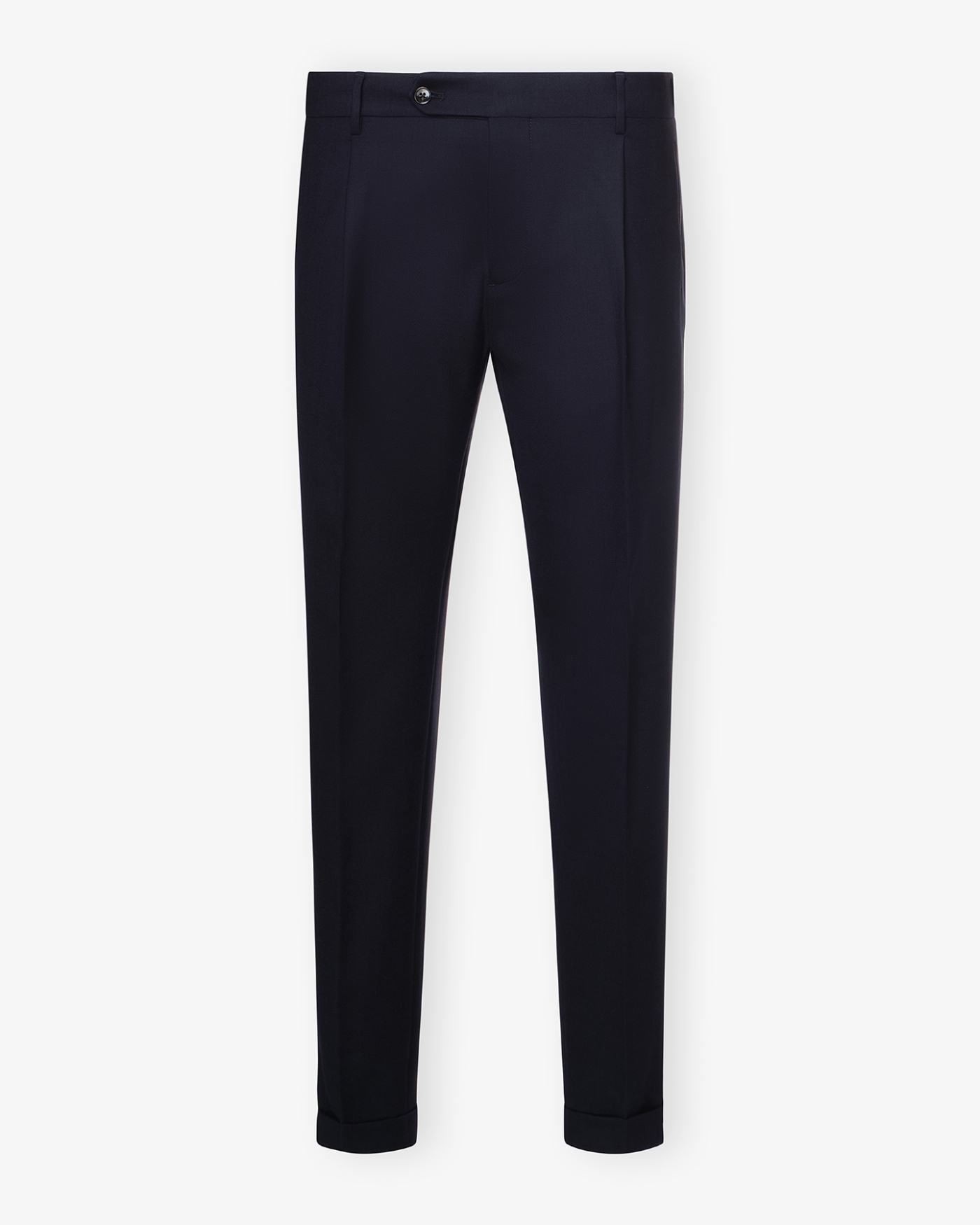 Berwich - Trousers retrolong wool - Navy
