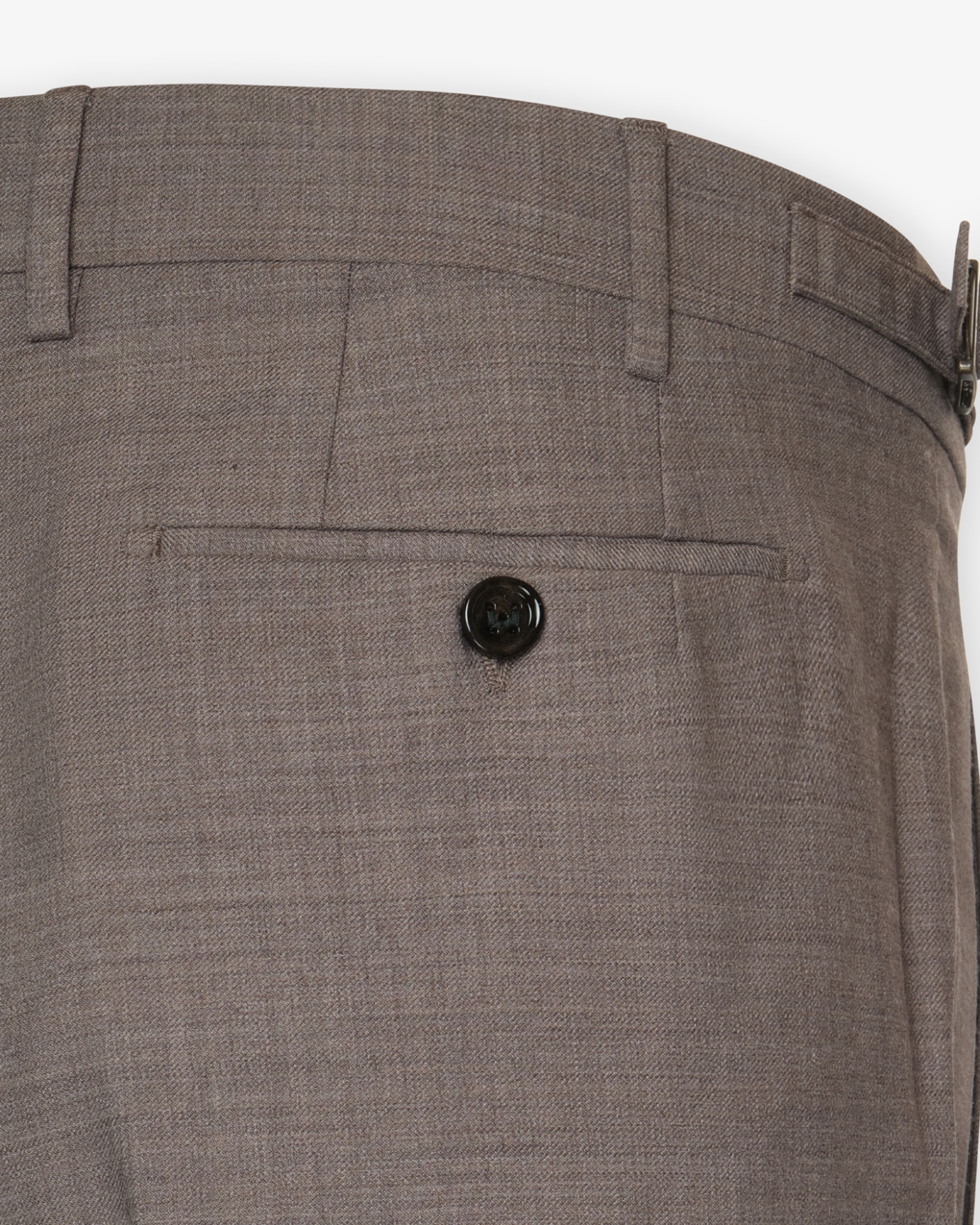 Berwich - Trousers retrolong wool - Greige