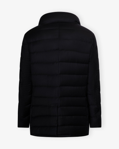 MooRER - Quilted parka - Goose feather cashmere - Navy