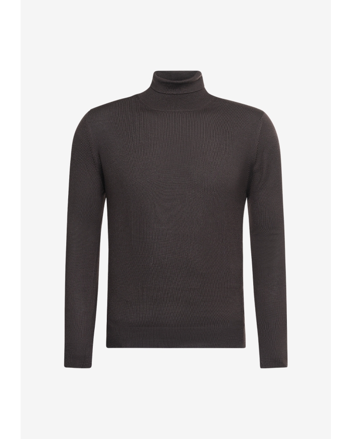 LES HOMMES D'AMSTERDAM LHDA - Turtleneck virgin wool - Brown