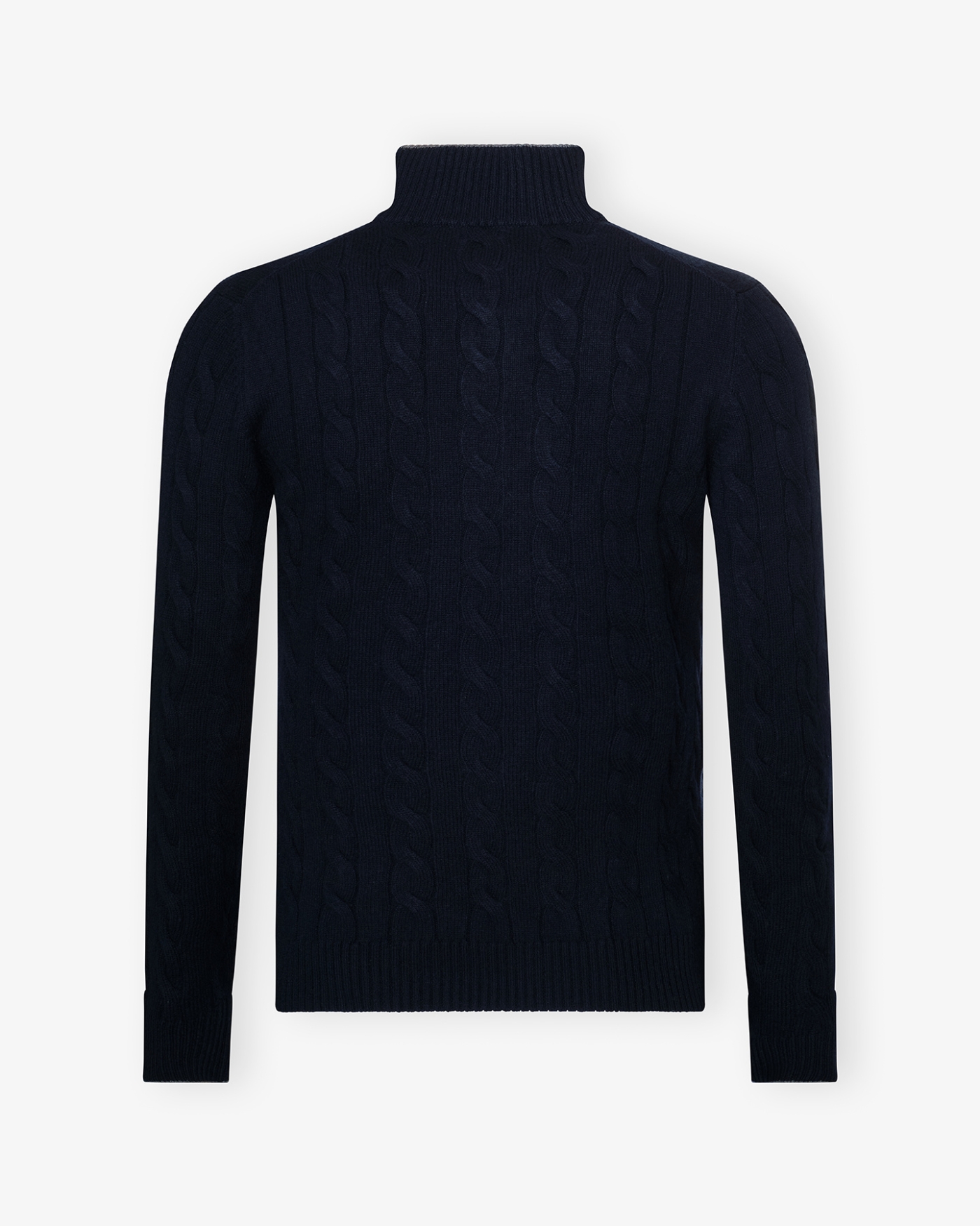 LHDA - Cashmere buttoned placket pullover - Navy