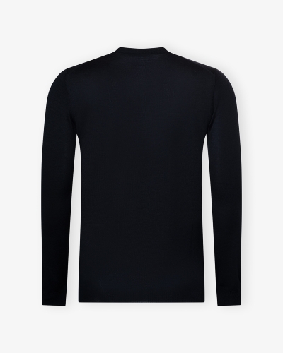 LHDA - Round neck wool and silk - Navy