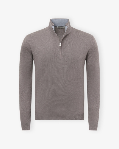 LHDA - Half zip virgin wool - Greige