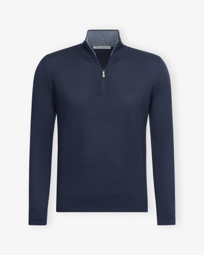 LHDA - Half zip virgin wool - Navy