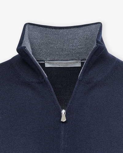 LHDA - Half zip virgin wool - Navy