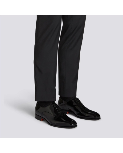 Santoni - Patent leather Oxford shoe - Black