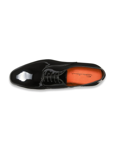 Santoni - Patent leather Oxford shoe - Black