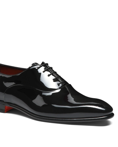 Santoni - Patent leather Oxford shoe - Black