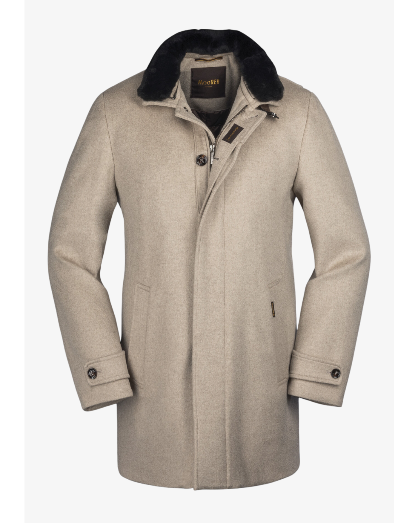 MooRER - Coat baby cashmere - Taupe