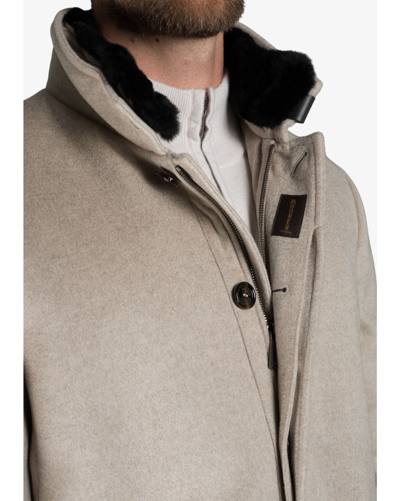 MooRER - Coat baby cashmere - Taupe