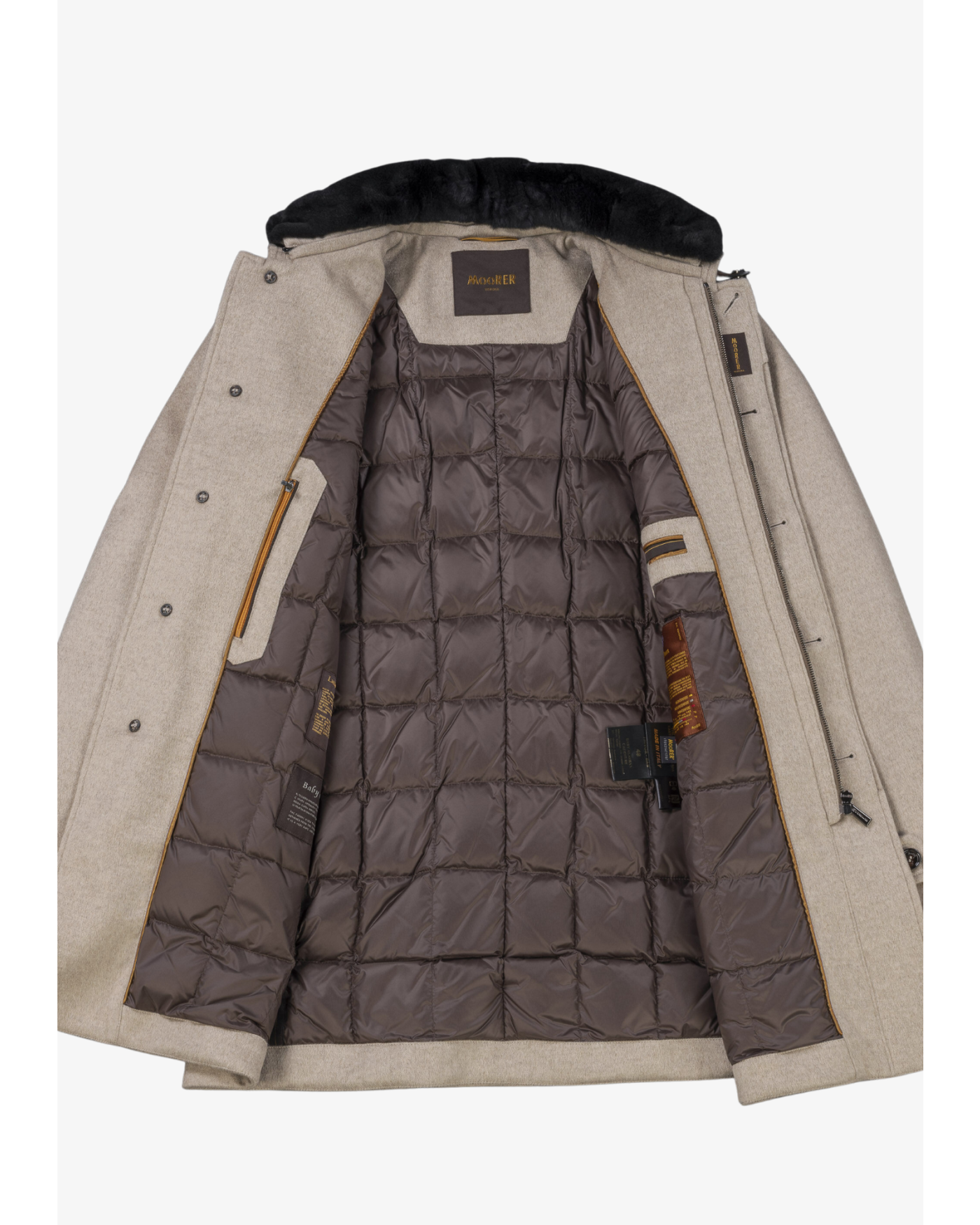 MooRER - Coat baby cashmere - Taupe