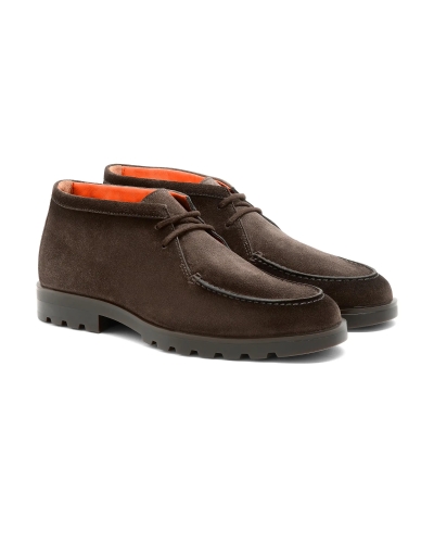 Santoni - Suede desert boot - Brown