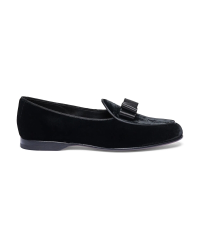 Santoni - Velvet loafer - Black