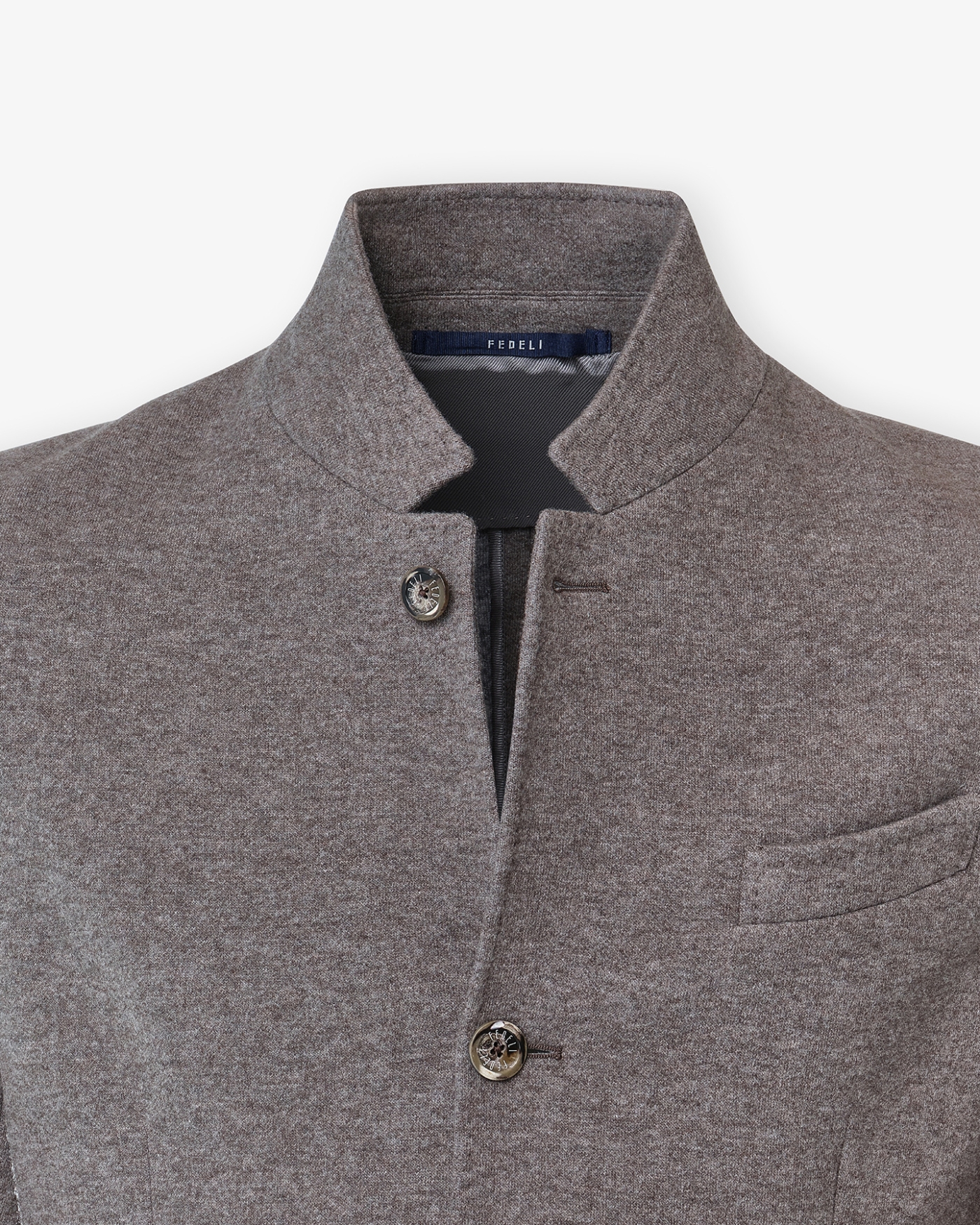 Fedeli - Jacket cashmere - Dark greige