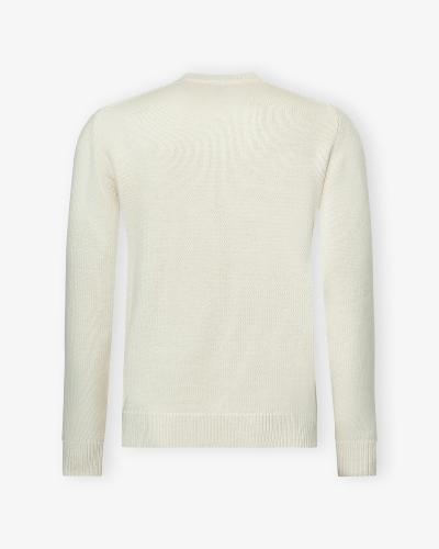 JC - Après-ski - Round neck wool cashmere - Offwhite