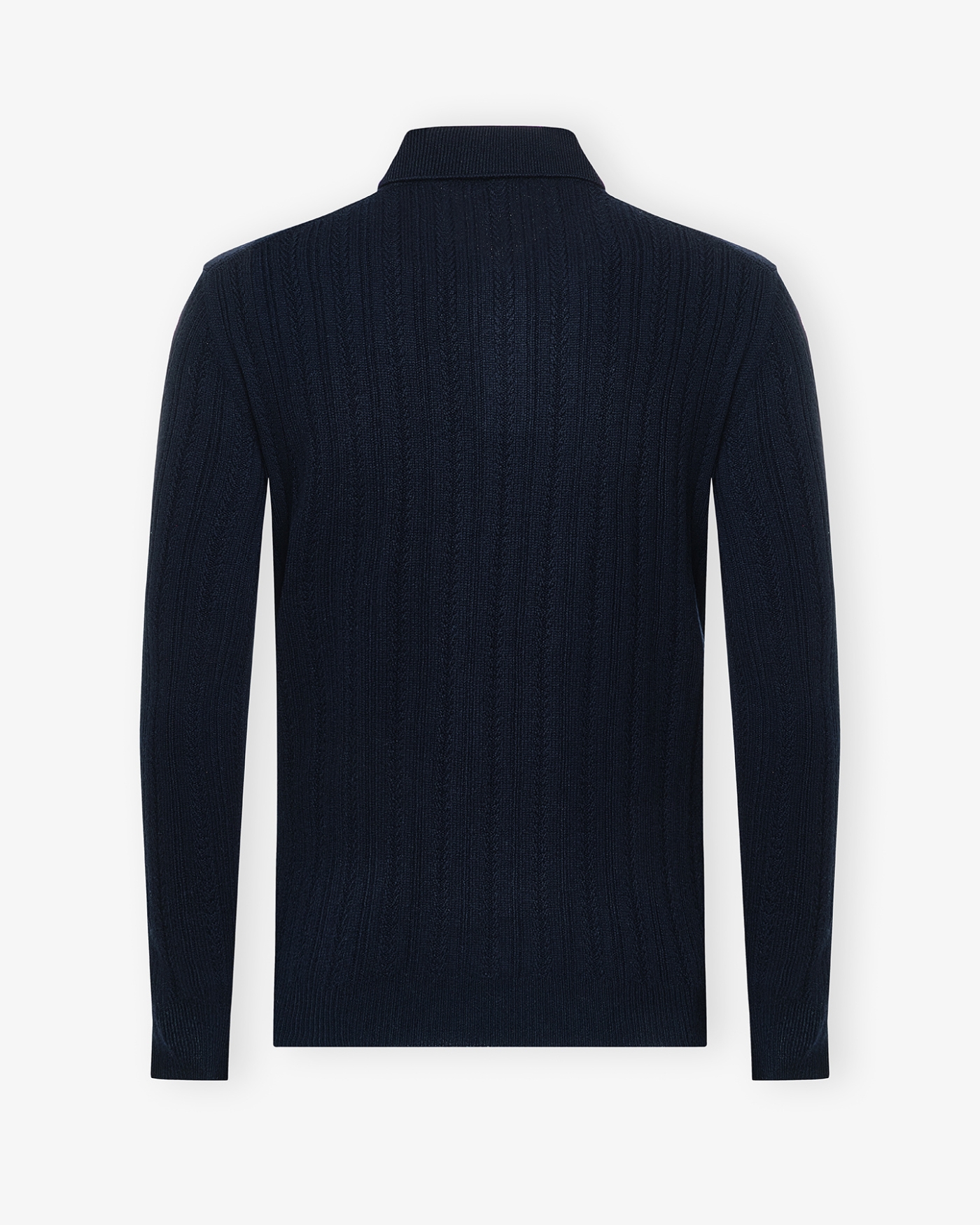 Fedeli - Polo long sleeve - Cashmere - Navy
