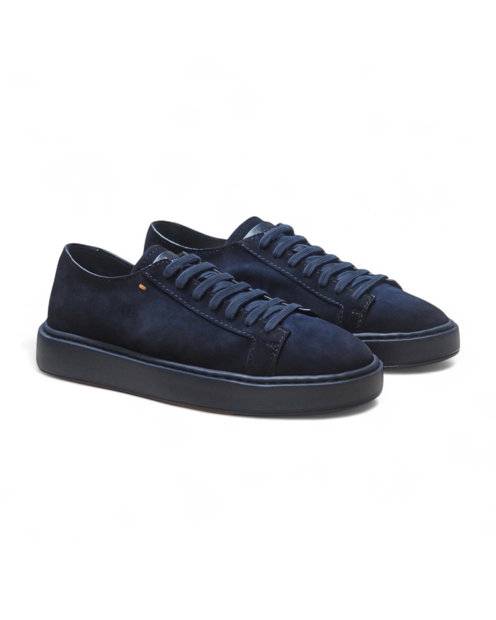 SANTONI Santoni - Sneaker calf silk suede - Navy 159332285
