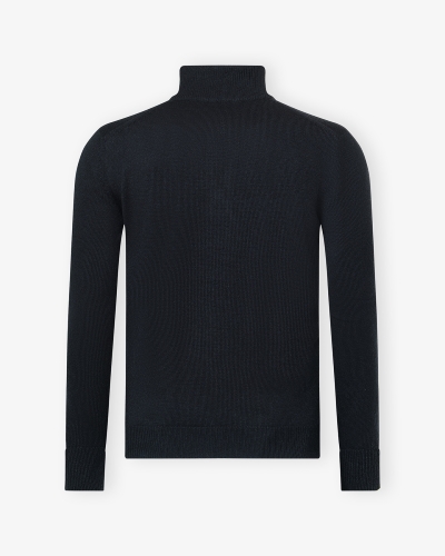 Brioni - Buttoned mock neck - Cashmere - Navy