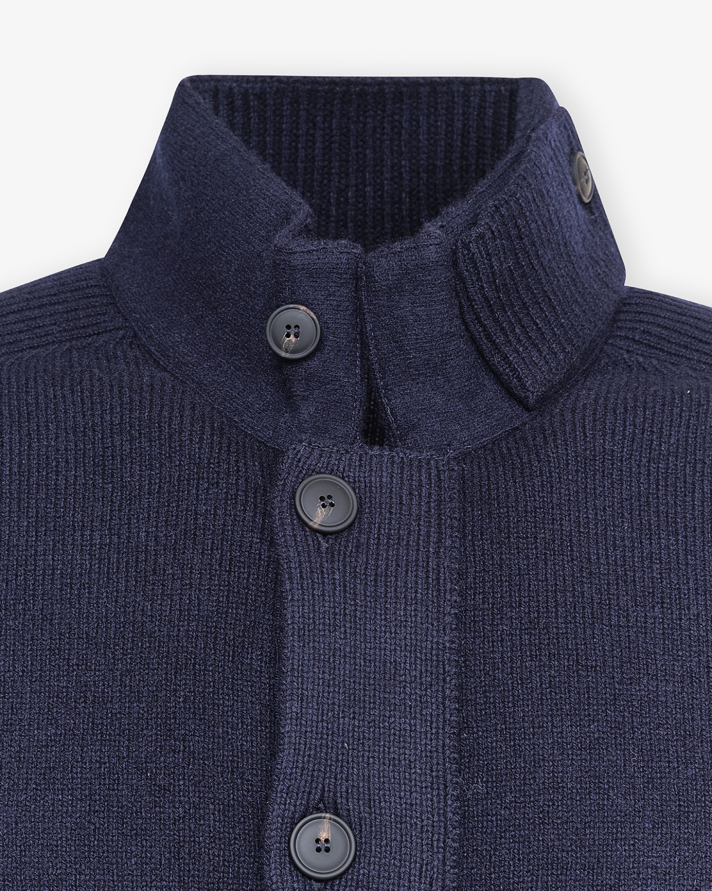 LHDA - Vest virgin wool with zipper and buttons - Navy