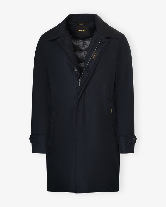 MOORER MooRER - Padded overcoat with silk - Navy