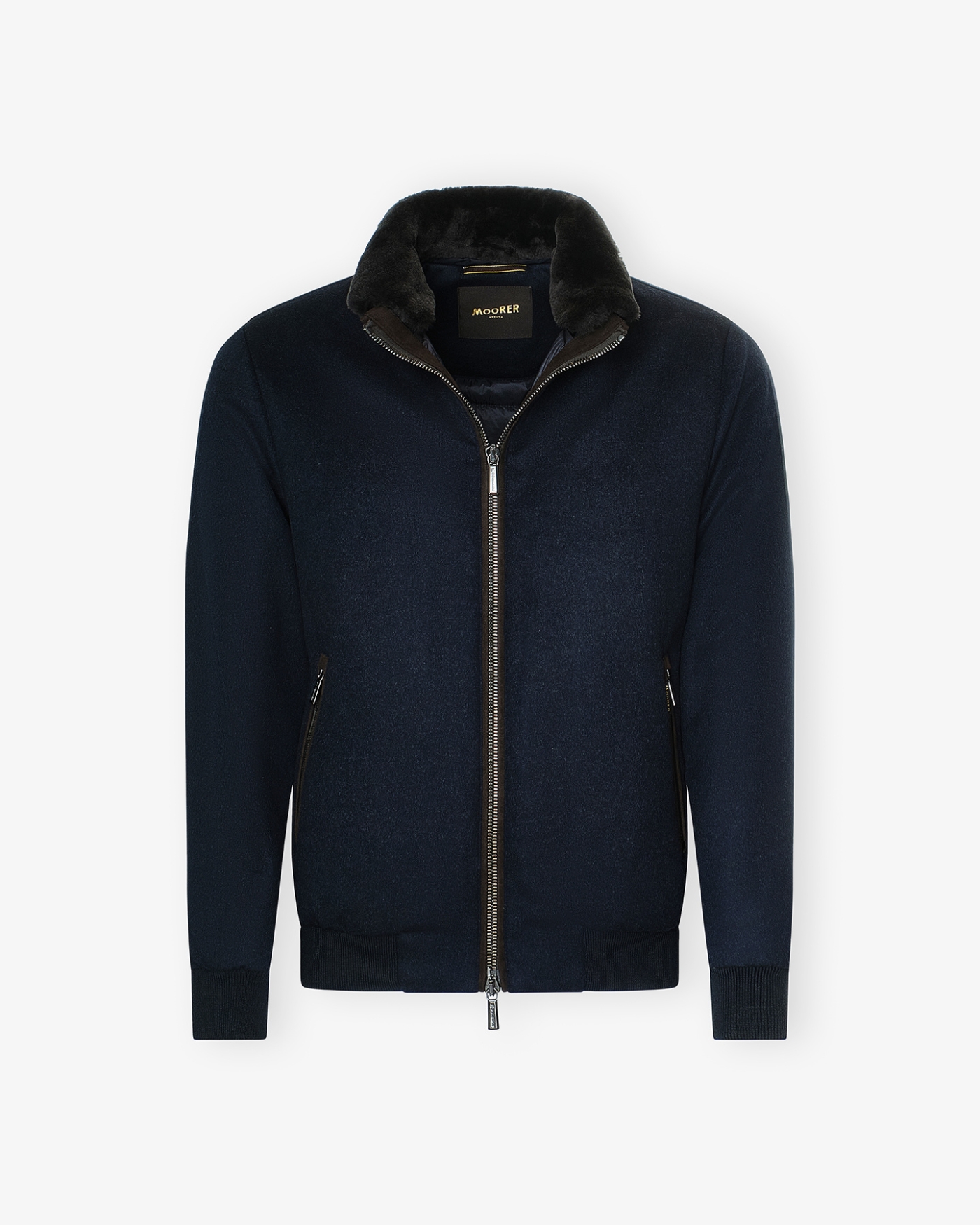 MooRER - Jacket LS9 wool cashmere - Blue Grey